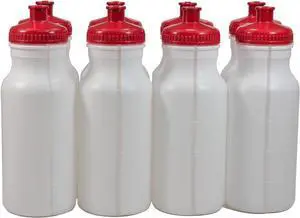 Sports Squeeze Plastic Water Bottles Push/Pull Cap 20 Ounce Bpa-Free Set 8