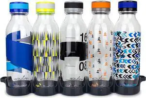 Reduce WaterWeek Reusable Water Bottle Set, 20oz  Plastic Reusable Water Bottle Set of 5, Plus Fridge Tray  BPA-Free, Leak Proof Twist Off Cap  Trek