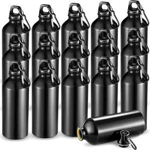 CHENGU 16 Pack Aluminum Water Bottles 20 Oz Blank Reusable Water Bottles Lightweight Aluminum Gym Travel Bottle Leak Proof Team Customized Bottles for Bike Bicycle Camping