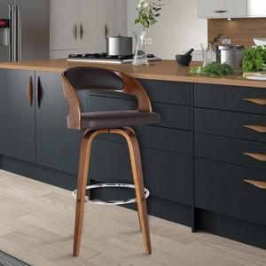 Armen Living Arctic Bar Stool, Height, Brown