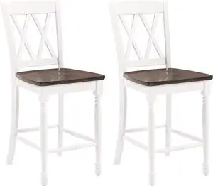 Crosley Furniture Shelby Wood X Back Counter Height Bar Stools Set of 2