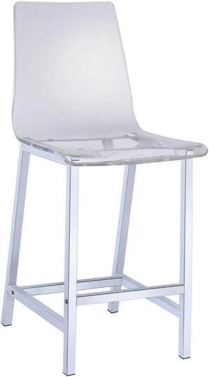 Coaster Furniture Bar Stool 24" Clear Acrylic/Chrome 100265