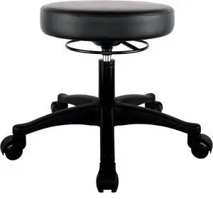 TAKE UR SEAT® 15" Table Height Adjustable Round Seat Stool Heavy Duty Built and Shipped Within 24 Hours, Spa, Medical, Lab, Black (Self-Braking Caster)