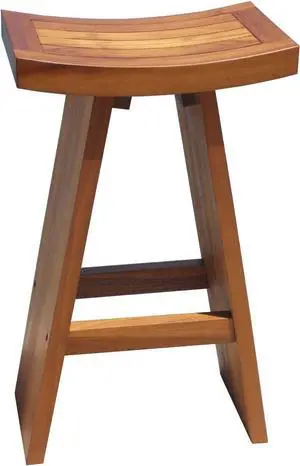 AquaTeak The Original 30" Tall Asia Teak Bar Stool
