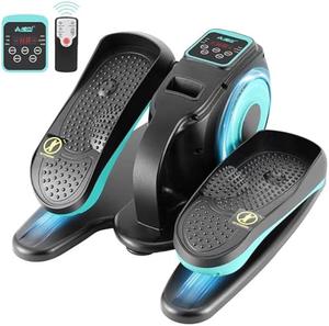 Under Desk Elliptical Machine, Ellipse Leg Exerciser for Seniors Adults, Adjustable Speeds Elliptical Trainer with Remote Control, Quiet & Portable Mini Seated Pedal Exerciser for Home Office Use
