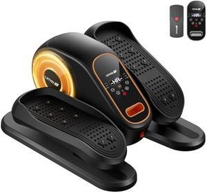 Under Desk Elliptical Machine, Ellipse Leg Exerciser for Seniors, Quiet & Portable Electric Seated Eclipse Exercise Training Machine with Remote, 12 Level Speeds & Mute Function, Manual & Auto Mode