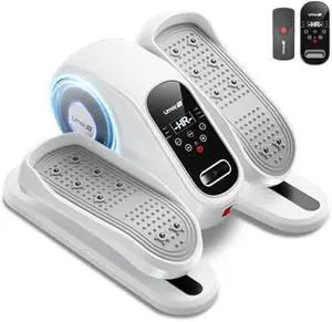 Under Desk Elliptical Machine, Ellipse Leg Exerciser for Seniors, Quiet & Portable Electric Seated Eclipse Exercise Training Machine with Remote, 12 Level Speeds & Mute Function, Manual & Auto Mode