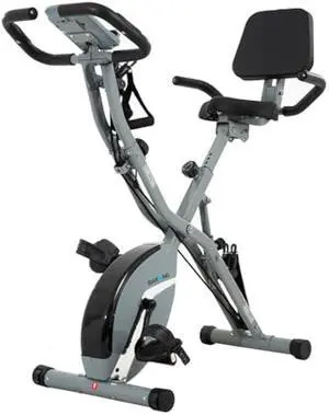 BARWING Stationary Exercise Bike for Home Workout, 5 IN 1 Foldable Indoor Cycling Bike for Seniors, 350LB Capacity, 16-Level Magnetic Resistance, Seat Backrest Adjustments