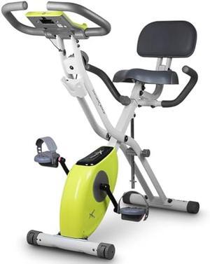 leikefitness LEIKE X Bike Ultra-Quiet Folding Exercise Bike, Magnetic Upright Bicycle with Heart Rate,LCD Monitor and easy to assemble