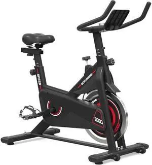 Exercise Bikes Stationary,Exercise Bike for Home Indoor Cycling Bike for Home Cardio Gym,Workout Bike with Ipad Mount & LCD Monitor,Silent Belt Drive