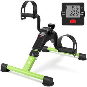 MOMODA Under Desk Bike Pedal Exerciser Mini Bike for Leg/Arm Pedal Exerciser Foldable Peddler with LCD Display for Home/Office