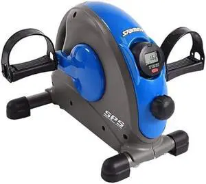 Stamina Compact Adjustable Mini Under Desk Exercise Bike Workout Equipment for Cardio with Smooth Pedal System and Resistance Dial