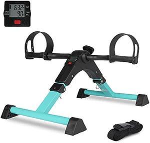 MEETWARM Pedal Exercise Bike for Seniors, Hand Arm Leg & Knee Peddler Adjustable Fitness Equipment, Folding Recovery Physical Therapy Home Exercise Bike for Elderly, Portable Bicycle Exerciser Machine