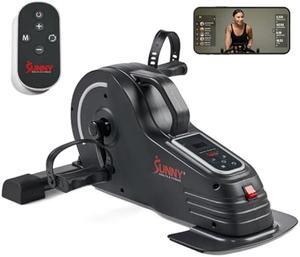 Sunny Health & Fitness Dual Function Under Desk Pedal Exerciser, Portable Indoor Cardio Mini Bike at Home, Arm/Leg Cycle for Seniors, Optional Magnetic, Motorized & Free SunnyFit App Bluetooth Connect