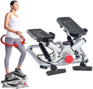 Sunny Health & Fitness Mini Steppers for Exercise at Home, Stair Step Workout Machine, Full Body Cardio Equipment, with Optional Free SunnyFit App Connection and Resistance Band