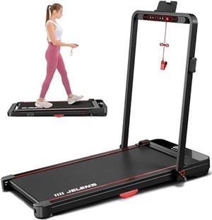 2 in 1 Treadmill, Walking Pad, 2.5HP Folding Treadmill with Remote Control LED Display, Portable Treadmill for Home/Office with 265lbs Weight Capacity