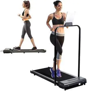 Foldable Walking Pad with Tablet Holder 6.2 MPH Max, 3HP Treadmill Under Desk Treadmill Foldable Treadmill Compact Treadmill for Home Office Installation-Free