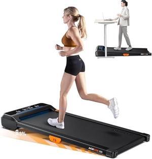 Walking Pad Treadmill with Incline, Under Desk Treadmills for Home Office, 10% Manual Incline Portable Treadmill with Remote Control/APP and Standing Anti-Slip, 265lb Capacity, 2.5HP Low-Noise