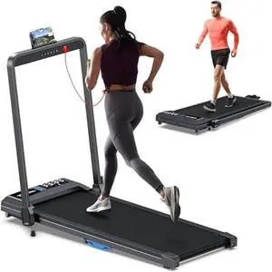 COZYINN 10% Incline Walking Pad - 2.5HP 7.6MPH 340+lb Capacity Treadmills for Home, Portable Foldable Adjustable Incline Treadmill with 41 * 16inch Wide Running Area, Mute Control, Works with KINOMAP