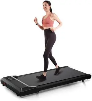 DeerRun 2024 Upgrade Walking Pad, Smart Under Desk Treadmill for Home Office, No-Assembly Treadmills with APP and Remote Control, LED Display, 2.5 HP Quiet Walking Jogging Machine, 250 lbs Capacity