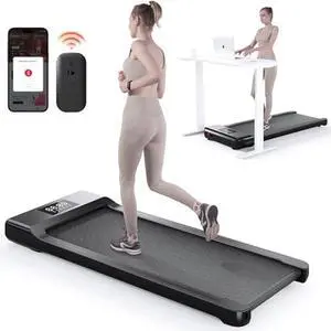 Walking Pad Treadmill, Smart Walking Pads, 2.5HP Under Desk Treadmill for Home Office Use, Remote Control & App-Enabled, No Assembly Required, 300lb Weight Capacity