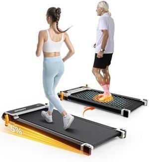 Walking Pad with Incline, Under Desk Treadmill, 2 in 1 Foot Massage Treadmill for Home&Office, 2.5HP Quite Portable Treadmill with Shiatsu Foot Massager, Incline Treadmill with LED Display