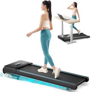 Walking Pad with Auto Incline, Under Desk Folding Treadmill with Remote Control and LED Display for Home Office, 2.5HP Portable Walking Jogging Running Machine, 300 LB Capacity