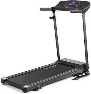 Giantex 1.5HP Electric Folding Treadmill w/Adjustable Incline, Jogging Running Machine w/ 12 Pre-Set Programs, LCD Display and Heart Rate Sensor, Portable Treadmill w/Low Noise for Home and Office