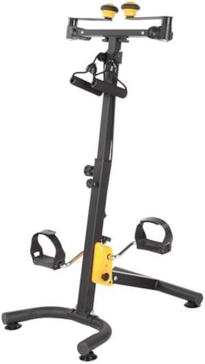 MEETWARM Pedal Exercise Bike for Seniors, Hand Arm Leg & Knee Peddler Adjustable Fitness Equipment, Folding Recovery Physical Therapy Home Exercise Bike for Elderly, Portable Bicycle Exerciser Machine
