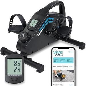 Vive Under Desk Bike - Magnetic Pedal Exerciser - Indoor Cycling Bike Stationary - Arm Leg Seated Deskcycle Bike Exercise Equipment for Home and Office