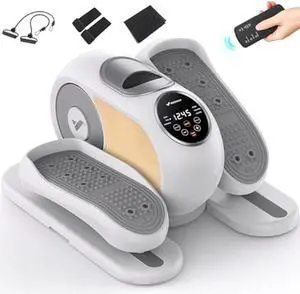 MERACH Under Desk Elliptical, Ellipse Leg Exerciser Electric as Seen on TV for Seniors with Remote Control & 12 Adjustable Speeds, Quiet Portable Seated Pedal Exerciser Machine for Home