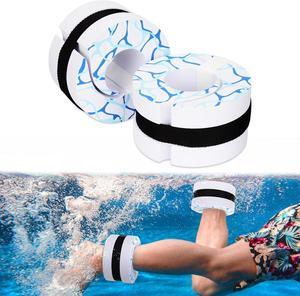 Hikeen Swim Aquatic Cuffs,High-Density EVA Water Aerobics Float Ring Fitness Pool Exercise Weights Set, Water Ankles Arms Belts with Adjustable Float for Swim Fitness Training