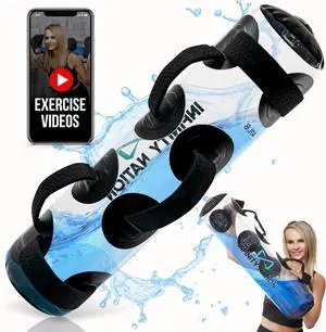 Large Aqua Bag for Workout - Portable and Durable - Adjustable Water Weight Bag - Aqua Ball - Water Ball