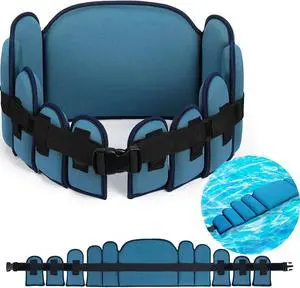 Sportneer Aqua Belt Water Aerobics Equipment Aqua Float Belts Swimming Pool Exercise Set with Adjustable Buoyancy Blocks Jogger Floatation Belt for Adults Youth Aquatic Fitness Training