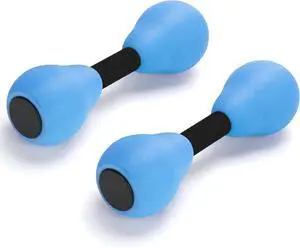 2 Pieces Water DumbbellsWater Aerobic Exercise Foam Dumbbells Pool Resistance Swimming Training for Adults, Kids, and Beginners Water Fitness Exercises Equipment for Weight Loss1 pair