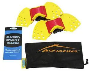 THERABAND Aquafins Aquatic Exercise Kit For Water Resistance Training for Upper/Lower Body, Pool Physical Therapy, Water Aerobics Equipment, 2 Fins, Mesh Bag, and Quick Start Exercise Instructions