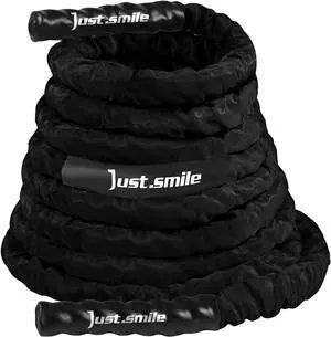 Fitness Battle Rope, 30ft Length, 1.5" Diameter, Battle Rope with Cloth Sleeve-Heavy Ropes for Home Gym and Workout,Power Rope for Fitness