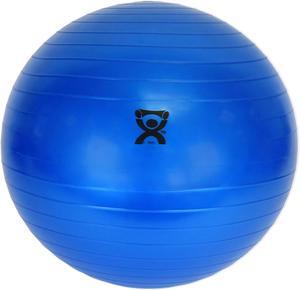 Cando 30-1800 Blue Non-Slip PVC Vinyl Inflatable Exercise Ball, 12" Diameter, 300 lbs Weight Capacity