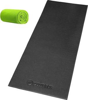 Powr Labs Sweat Proof Stationary Bike Mat for Carpet, Compatible with Peloton, Wahoo Kickr
