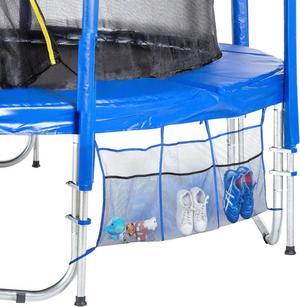 Sweetude 3 Pouch Ultimate Trampoline Shoe Storage Durable UV Resistant PE Bags for Most Trampoline, 19.7 x 13.8 Inch Each Compartment, Blue