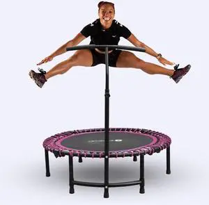 Fitness Trampoline for Adults and Kids, Indoor Rebounder Exercise Trampoline for Workout Fitness for Quiet and Safely Cushioned Bounce Workout