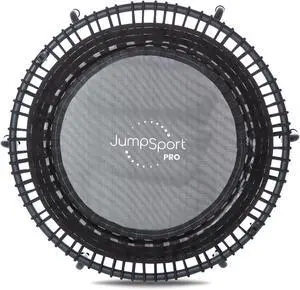 JumpSport Indoor Heavy Duty Lightweight 44 Inch Folding Fitness Trampoline with Arched Legs and 7 Adjustable Tension