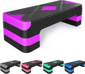 Adjustable Exercise Workout Aerobic Stepper Step Platform Trainer