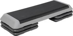 43" Workout Aerobic Exercise Step Platform, Adjustable Aerobic Steppers for Exercise with 4 Removable Risers for Home Gym Strength Training