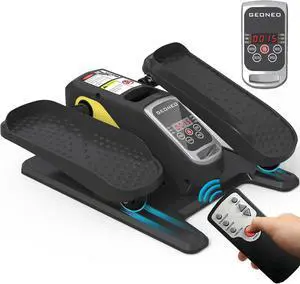 Under Desk Elliptical Machine, Electric Ellipse Leg Exerciser for Senior, Quiet and Compact Electric Seated Pedal Exerciser for Home with Display Monitor, Remote Control and 12 Adjustable Speeds