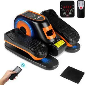 Zakle Ellipse Leg Exerciser as Seen on Tv for Seniors, Electric Under Desk Elliptical Machine w/Remote & 12 Speeds Level, Manual & Auto Mode, Quiet Seated Pedal Exerciser for Home Office