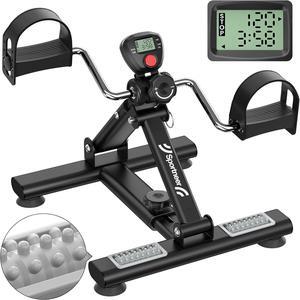 Sportneer Portable Under Desk Pedal Exerciser Low Resistance Exercise Bike Folding Indoor Exercise Pedal Machine Bike for Arm & Leg Under Desk Bike Leg Exercisers While Sitting for Home Office