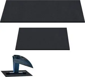 2 Pieces Rower Mat Compatible with Model D Concept 2 Rowing Machine Anti Slip and High Density Thick Floor Mat for Home Gym Foam, Black
