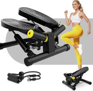 Mini Twist Stepper, Stepper Machine with 330LBS Weight Capacity, Mini Stepper for Full Body Workout, Adjustable Step Height, Smooth and Quiet, Step Machine for Men Women