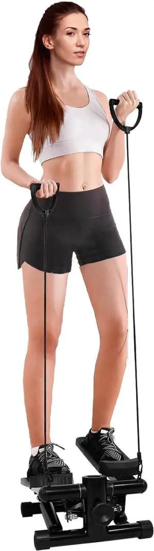 Pre-Assembled Adjustable Mini Stepper Stair Stepper Stepping Machine with Resistance Bands